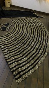 Atractivo BlackGolden Lehenga Choli con Dupatta Indian Kasturi Silk Lehenga con Sequence & Dori Work, Lehenga Choli para mujeres - Product Image 6