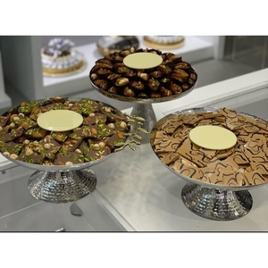 Feuille de Lotus design table décorative chocolat plat de service haute qualité métal couleur dorée chocolat plats de service - Product Image 4