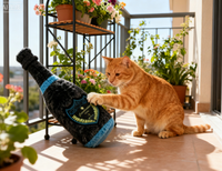 Nouveau jouet à mâcher pour animaux de compagnie, jouet interactif en forme de champagne pour chiots, jouet en peluche pour chien, jouet à mâcher pour chien qui couine