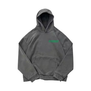 Nouvel Arrivage Sweat à Capuche Unisexe Épais 500 GSM Délavé à l'Acide Épaules Tombantes 100% Coton Molleton/French Terry - Product Image 6