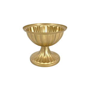 Décoration de table pour événements de mariage professionnels, vase à compote élégant et moderne en métal doré, résistant à la rouille, pour intérieur et extérieur, piédestal en fer pour fleurs - Product Image 2