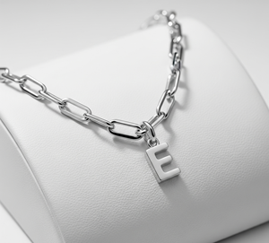 Collier pendentif unisexe à maillons minimalistes en argent 925, plaqué or et rhodium, cadeau tendance pour femme - Product Image 6