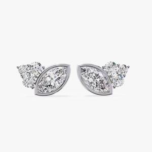 New Arrival Marquise Cut Diamond Studs <b>Earring</b> for Women Wear Moissanite <b>Earrings</b> for Export Sale from Indian Supplier - Product Image 1