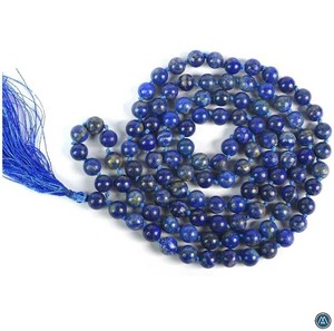 Lapis Lazuli Jap Mala สีฟ้าธรรมชาติ,ขายส่งสำหรับผู้ชายและผู้หญิงสำหรับวัตถุประสงค์ทางศาสนา - Product Image 2