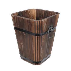 La main a découpé le vase aux pieds antique pour le pot de fleur en bois de décoration pour des cadeaux et le décor - Product Image 1