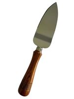 Desain Unik Stainless Steel Gagang Kayu Buatan Tangan Ramah Lingkungan Warna Dapat Disesuaikan Alat Penyajian Kue Dekorasi Dessert yang Dapat Digunakan Kembali