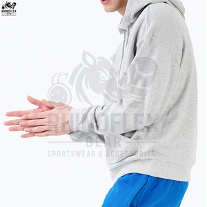 เสื้อฮู้ดดี้โอเวอร์ไซส์ผ้าฝ้ายแท้ 100% คุณภาพสูง สีตามสั่ง ย้อมสีพื้น สำหรับฤดูหนาว แบบยูนิเซ็กซ์ พร้อมโลโก้ตามสั่ง - Product Image 6