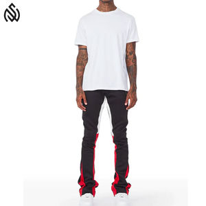 Pantalones Acampanados para hombre Nuevos pantalones acampanados informales para hombre Buena calidad El mejor color liso Pantalón de sudor acampanado hecho a mano - Product Image 4