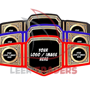 Cinturón de Campeonato de Lucha Libre de Cuero Vacuno Pesado Personalizado |   Título con Logotipo Personalizado |   Campeonato de Artes Marciales Hecho a Mano de Alta Resistencia - Product Image 1