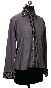 Camisas de Equitación Clásicas Vintage Multifuncionales para Hombre, Logotipo Personalizado, Mezcla de Satén, Poliéster/Spandex, para Exhibición Ecuestre - Product Image 5