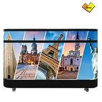 Table de bar intelligente Qray, meilleur prix, écran LED vidéo pour réception, affichage d'affiches, stand DJ, écran LED incurvé sur roues, 1000 cd