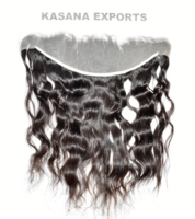 Pelucas al por mayor de cabello humano Remy virgen indio ondulado 13*4 frontal, onda profunda suelta, color natural, 100g, tejido de cabello Kasana, todos los colores