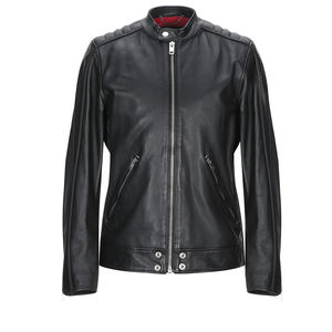 Blousons en cuir d'hiver simples et élégants pour hommes, coupe décontractée, confortables, à capuche, de haute qualité, avec logo frontal, meilleur prix - Product Image 1