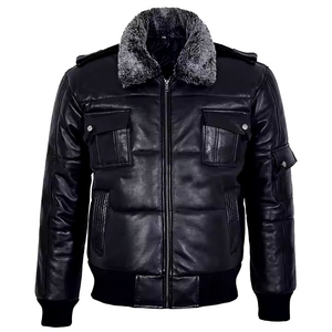 Mode hommes vestes en cuir véritable automne couleur unie populaire Simple décontracté pour veste en cuir pour hommes - Product Image 6