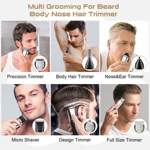 Rasoir électrique sans fil étanche IPX7 pour hommes, tondeuse pour poils du corps, moustache, nez et visage - Product Image 6