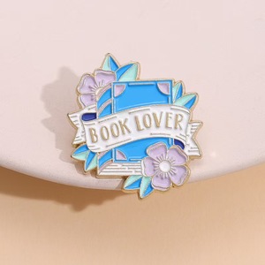 Pins de Esmalte Personalizados con Diseño Floral para Amantes de los Libros, Insignias de Solapa de Metal, Joyería para Amantes de la Lectura, Regalos Impresos con la Frase 'Me Encanta Leer' para Niños y Amigos - Product Image 1