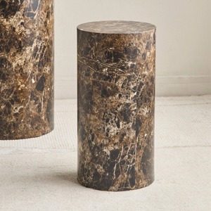 Elegante mesa de tambor de metal, diseño curvo con acabado plateado, muebles duraderos y elegantes, ideales para mesa de centro, mesa auxiliar o exhibición - Product Image 2