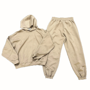 Ensemble survêtement unisexe en molleton français, taille plus, personnalisé, épais, 500 g/m², épaules tombantes, anti-statique, séchage rapide - Product Image 1