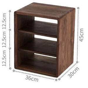 MODULAR MODERN ACACIA WOOD STACKABLE <b>STORAGE</b> BOX ORGANIZER <b>CRATE</b> WATERPROOF DESIGN for HOME OFFICE BATHROOM LIVING ROOM 0013-02 - Product Image 1