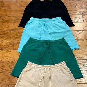 Pantalones cortos informales personalizables de alta calidad Unisex, lona impermeable transpirable, cintura media, patrón sólido, logotipo personalizado, cordón - Product Image 1