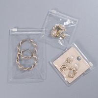Sacs en plastique PVC prêts à être expédiés, petits sacs d'emballage pour bijoux, sacs à fermeture éclair en PVC, emballage pour boucles d'oreilles, colliers, bijoux, pochette à fermeture éclair