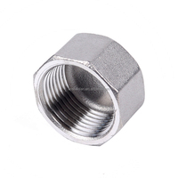 Raccord de tuyau SS304 1/2 pouce 3/4 pouce BSP filetage femelle bouchon hexagonal en acier inoxydable pour la plomberie