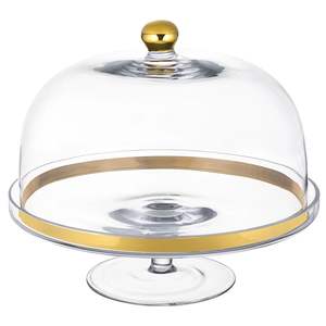 Deluxe Glass <b>Cake</b> <b>Stand</b> With <b>Dome</b> Combining Practical Protection And Luxurious Dessert Presentation Style - Product Image 6