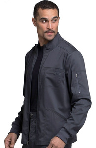 Veste de gommage pour hommes | Poches avant en coton Polyester de haute qualité, fermeture à glissière à manches longues, Logo personnalisé - Product Image 4