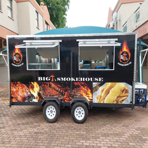 Outdoor Bar Mobile Kitchen Catering Trailer Fully Equipped Hot Dog Ice Cream Coffee Pizza Food Truck with Full Kitchen For Sale - Product Image 1