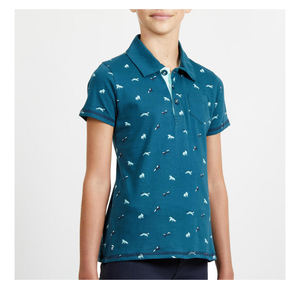 Équestre Équitation Sous-Vêtements Techniques montrent chemises top pour enfants OEM Logo Personnalisé Formation Polo Tops pour enfants - Product Image 5