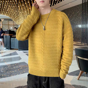 Pull en coton nouveau hiver homme décontracté col rond haute qualité respirant chandails tricotés mâle nouveaux hommes chandails - Product Image 3