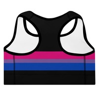 Soutien-gorge de sport réversible Bisexual Pride, soutien-gorge de yoga grande taille, vêtements de sport écologiques et respirants avec logo et couleurs personnalisés