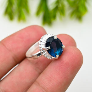 Bague ovale en zircon certifié IGI, créée en laboratoire, 10x14 mm, plaquée argent, disponible en tailles US 3 à 15, design élégant, mariage - Product Image 6