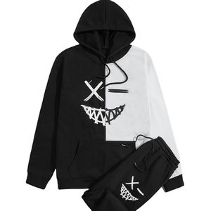 Ensemble de survêtement unisexe décontracté, pantalon de jogging de gymnastique solide, sweat à capuche, entraînement athlétique, fitness, course à pied, tenue de sport - Product Image 1