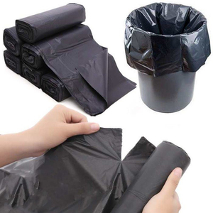 Bolsas de basura Rollo negro Bolsas de basura para desechos domésticos Embalaje de basura de bolsillo plano Exportación de plástico buen precio de VN BEST Service - Product Image 5