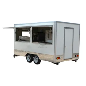 Good Reputation at Home and Abroad User Friendly Design Electric Mobile Food Trucks 5M Mobile Fast Food Trailer With Light Box