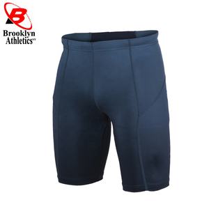 Short de compression de gymnastique taille moyenne personnalisable pour hommes pantalon de course à pied à motif solide pour l'entraînement sportif et le fitness - Product Image 5
