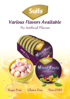 Confectionery Factory Natural Fruit Flavor Sugar-free Gluten-free Sour Halal Multi-Colored Hard Candy Sweets in Bag
