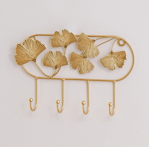 Gold Modern Minimalist Pattern Metal Key Wall <b>Hanger</b> Hook Multifunctional <b>Clothing</b> Hook for Home Office Hotel for Birthday - Product Image 1