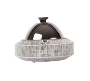 Casserole chauffante en métal de qualité supérieure avec support photophore conçu pour servir des aliments élégants lors des mariages et occasions du golfe Arabe - Product Image 4