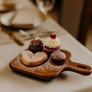 Tabla de Cortar de Madera de Caucho Hecha a Mano con Mango para Uso en Cocina, Restaurante y Hotel - Product Image 1