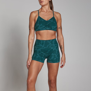 Pantalones cortos sin costuras de entrenamiento transpirables anticorte de cintura alta para mujer, pantalones cortos de gimnasio, pantalones cortos de Yoga para correr - Product Image 4