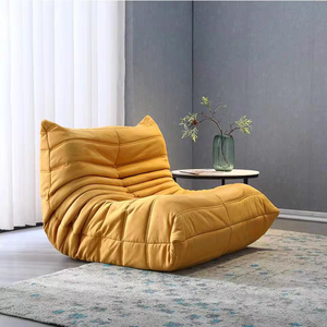 Modern Flannel Lounge Chair Soft Contemporary Design for Living Room Furniture - Product Image 4