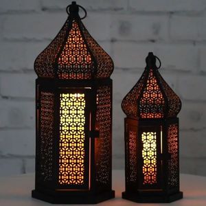 Lanternes de luxe en métal Ramadan Kareem avec embellissements décoratifs pour la décoration haut de gamme de la maison et du lieu de l'Aïd - Product Image 2