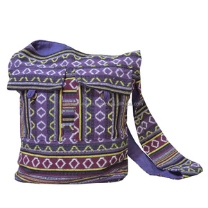 Sac à bandoulière en coton Hippie avec fermeture à glissière, sac à bandoulière ethnique de style bohème pour une utilisation en extérieur directement en Inde - Product Image 5