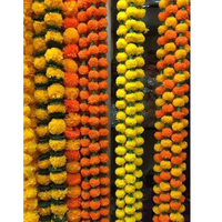 Lot de Jasmine Marigold, toile de fond de Fusion, ficelle de fleurs, décoration indienne, aspect naturel, brin coloré, cadeau, feuille verte