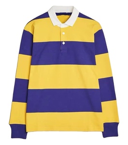 Chemises de rugby pour hommes avec logo d'équipe personnalisé Polo de rugby à manches longues en coton avec polos de rugby en gros - Product Image 1