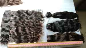 Lujosos paquetes de extensión de cabello humano indio 18 "pulgadas cabello Remy indio recto Color Natural suave perfecto para crudo sin procesar - Product Image 4