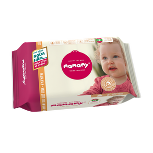 Toallitas húmedas naturales 100% al mejor precio, 80 piezas de fibras no tejidas de rayón para limpieza de bebés, toallitas tropicales para bebés Mamamy - Product Image 1