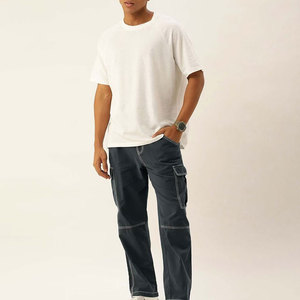 Algodón hecho Venta caliente Nuevo artículo fresco Pantalones cargo Elegante desgaste Bolsillo Diseño Pantalones cargo de cintura alta - Product Image 4